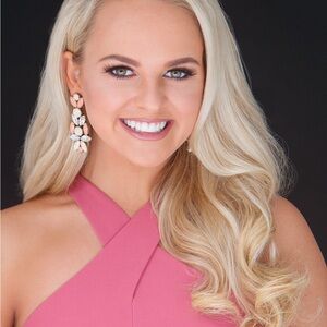 Pink crossover front midi dress